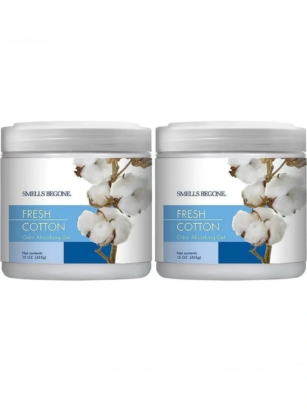 2 PACK SMELLS BEGONE 15 oz Air Freshener Odor Absorber Gel 15 oz EACH